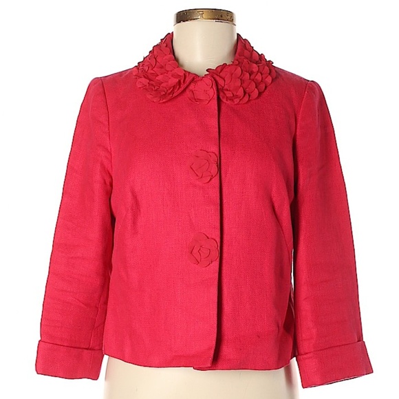 Boden Linen Petal collar jacket - Picture 2 of 6